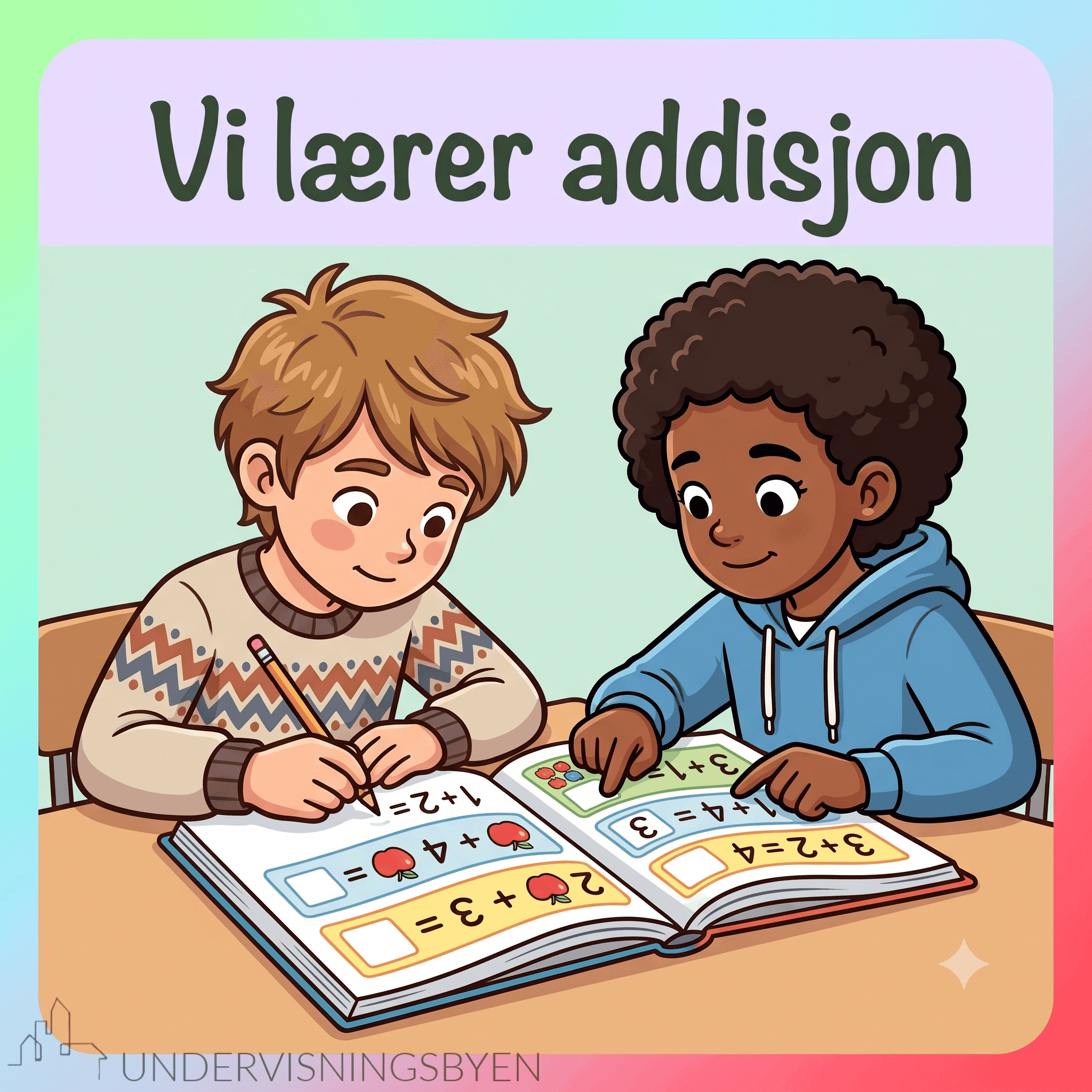Forhåndsvisning av «Vi lærer addisjon»